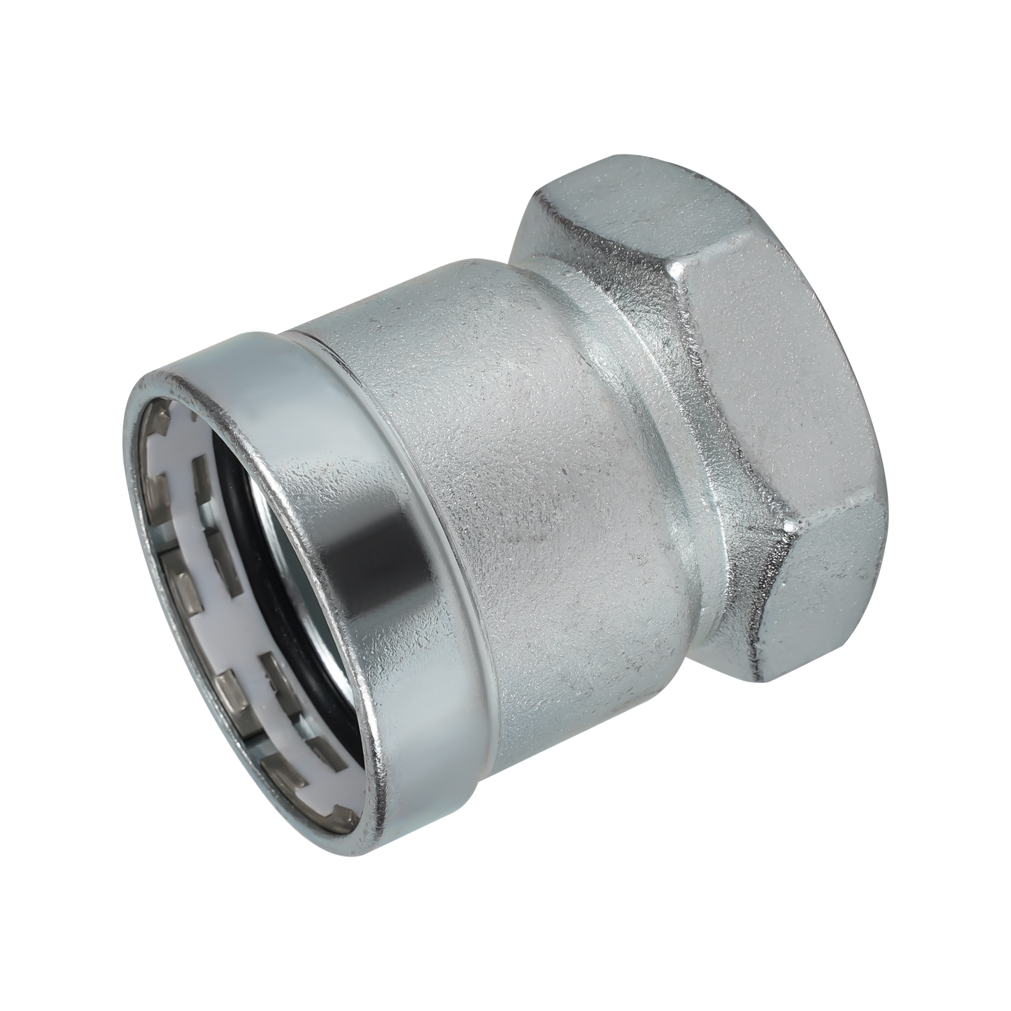 LC-Press Carbon steel Press fittings for thick-wall steel pipe, Female Adapter, 1-1/2x1-1/2 inch PxFPT, "FREE SHIPPING"