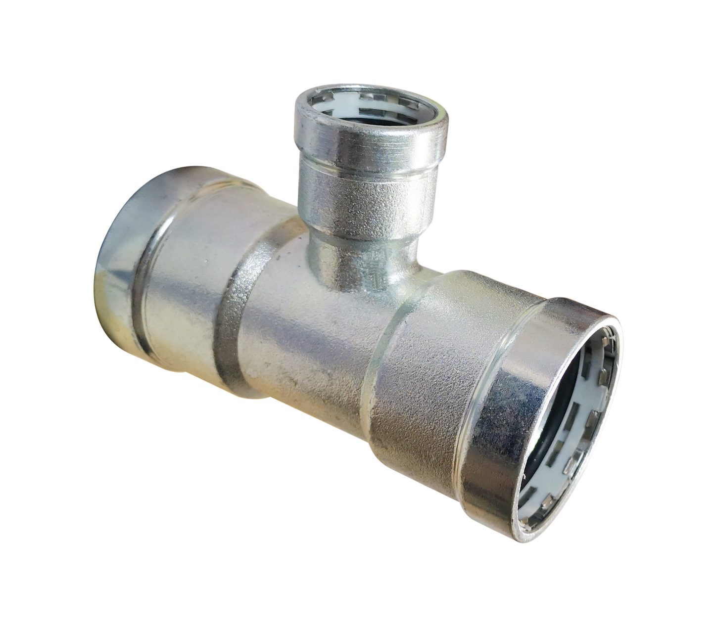 LC-Press Carbon steel Press fittings for thick-wall steel pipe, Reduced Tee, 1-1/2x1-1/2x1 inch PxPxP, "FREE SHIPPING"