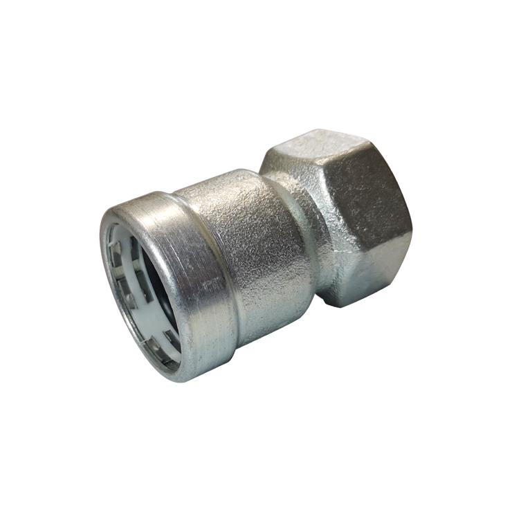 LC-Press Carbon steel Press fittings for thick-wall steel pipe, Female Adapter, 3/4x3/4 inch PxFPT, "FREE SHIPPING"