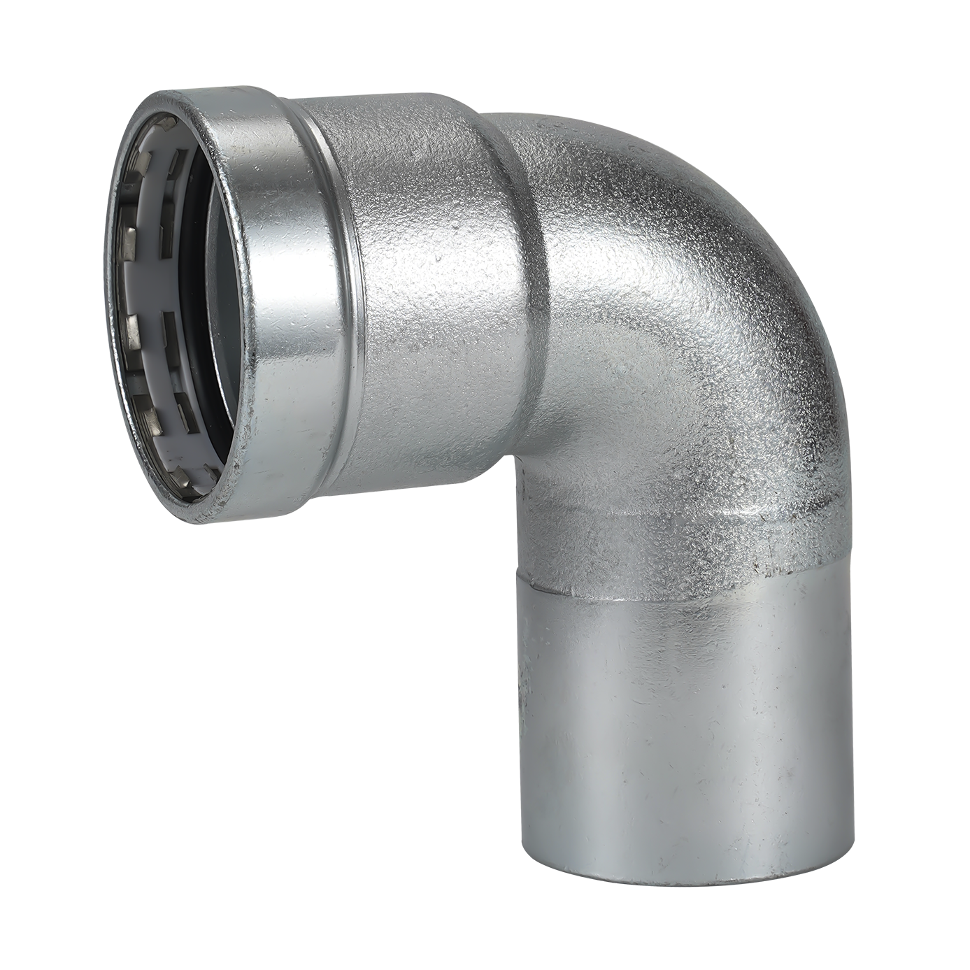 LC-Press Carbon steel Press fittings for thick-wall steel pipe, 90° Elbow with Plain End, 1-1/2x1-1/2 inch PxFTG, "FREE SHIPPING"