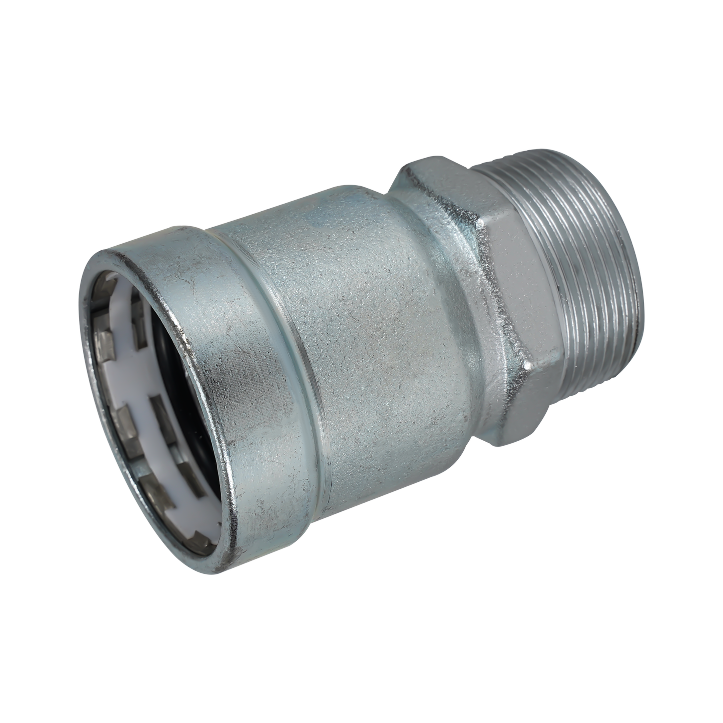 LC-Press Carbon steel Press fittings for thick-wall steel pipe, Male Adapter, 1-1/2x1-1/4 inch PxMPT