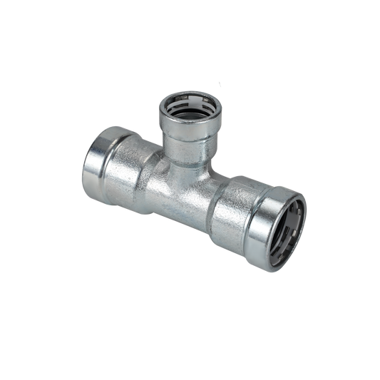 LC-Press Carbon steel Press fittings for thick-wall steel pipe, Reduced Tee, 1x1x3/4 inch PxPxP
