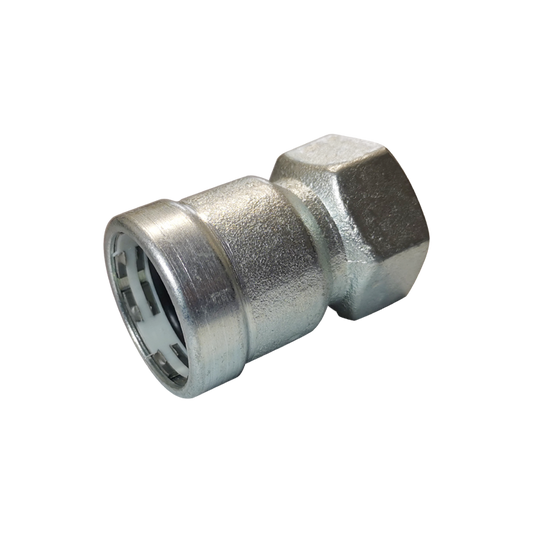 LC-Press Carbon steel Press fittings for thick-wall steel pipe, Female Adapter, 1x1/2 inch PxFPT