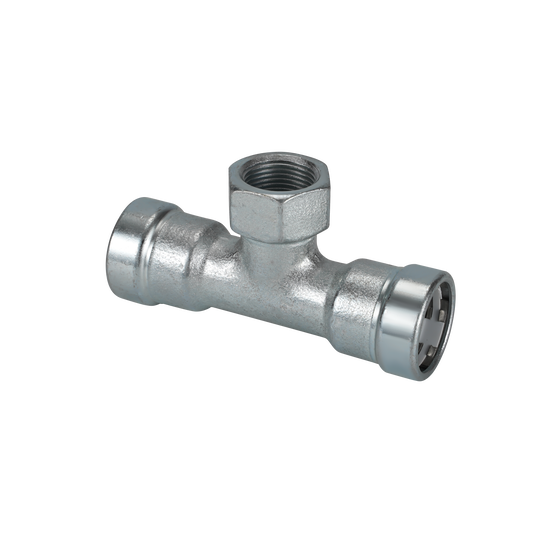 LC-Press Carbon steel Press fittings for thick-wall steel pipe, Female Tee, 1x1x3/4 inch PxPxFPT