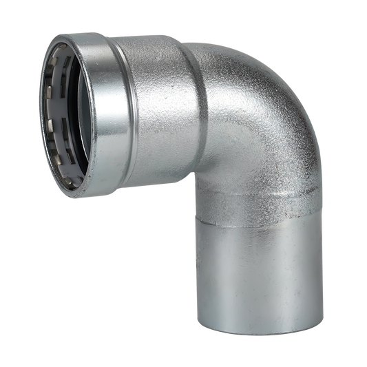 LC-Press Carbon steel Press fittings for thick-wall steel pipe, 90° Elbow with Plain End, 2x2 inch PxFTG