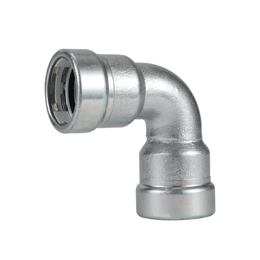 LC-Press Carbon steel Press fittings for thick-wall steel pipe, 90° Elbow, 1x1 inch PxP