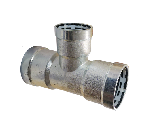 LC-Press Carbon steel Press fittings for thick-wall steel pipe, Reduced Tee, 2x2x1-1/2 inch PxPxP