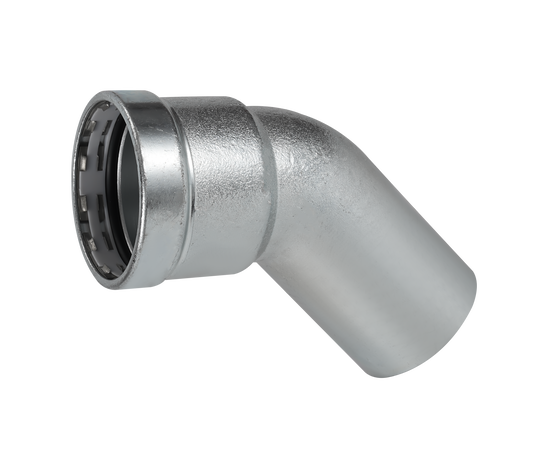 LC-Press Carbon steel Press fittings for thick-wall steel pipe, 45° Elbow with Plain End, 2x2 inch PxFTG