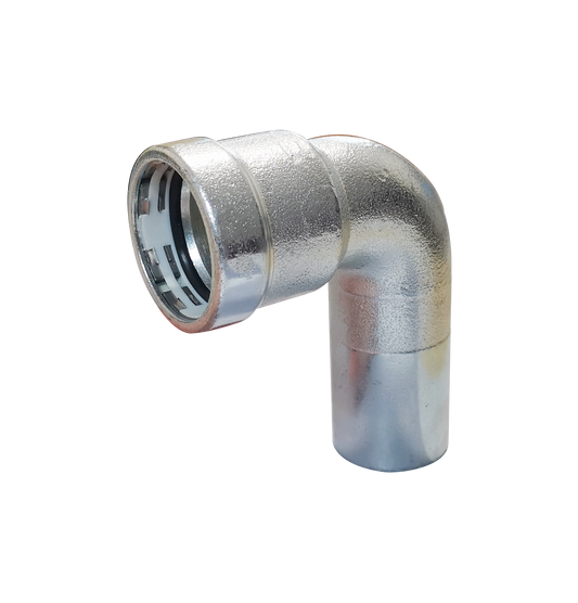 LC-Press Carbon steel Press fittings for thick-wall steel pipe, 90° Elbow with Plain End, 1x1 inch PxFTG