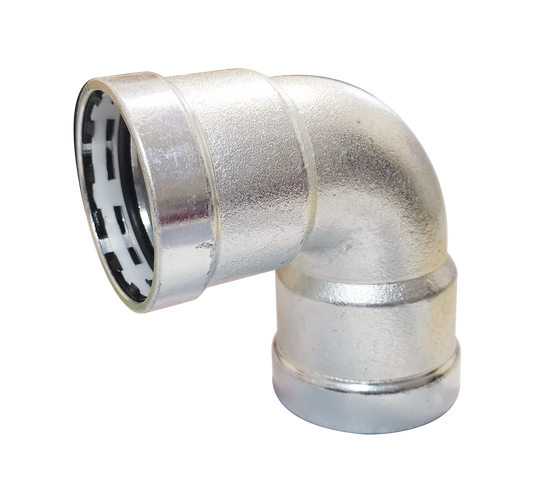LC-Press Carbon steel Press fittings for thick-wall steel pipe, 90° Elbow, 1-1/2x1-1/2 inch PxP